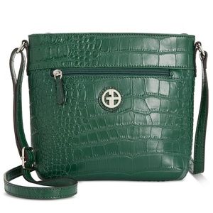 Giani Bernini Green Croc Crossbody